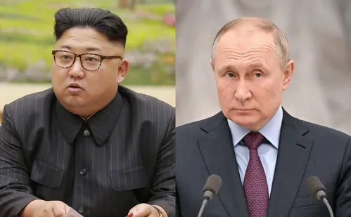
          Imagem ilustrativa da imagem Kim Jong-un diz a Putin que 'certamente' ajudará Rússia se necessário
          