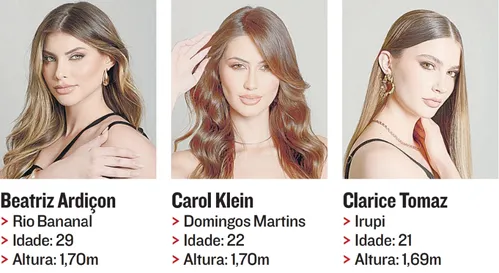 
          Imagem ilustrativa da imagem Miss Universo Espírito Santo: 33 disputam título de mais bela
          