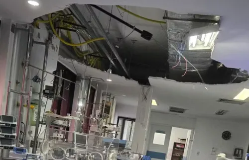 
          Imagem ilustrativa da imagem Parte do teto desaba em UTI pediátrica do Barão de Lucena; ninguém se feriu
          