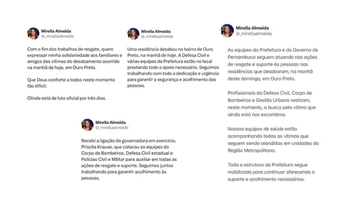 
          Imagem ilustrativa da imagem Prefeita decreta luto oficial em homenagem às vitimas do desabamento de 8 casas
          