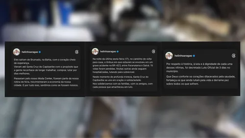 
          Imagem ilustrativa da imagem Prefeitos e Governadora se manifestam após acidente de ônibus com 17 mortes em PE
          