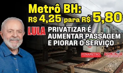 
          Imagem ilustrativa da imagem Sindmetro-PE lança campanha contra privatização do metrô e pressiona governo Lula
          