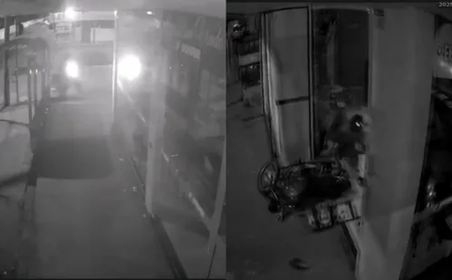 
          Imagem ilustrativa da imagem Vídeo | Motociclista em fuga destrói vidraça de loja em Guarapari
          