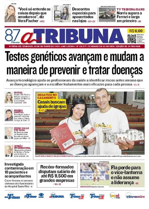 Imagem ilustrativa da imagem Confira os destaques do jornal A Tribuna deste domingo