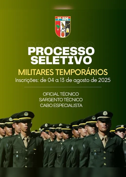 Imagem ilustrativa da imagem Exército está com processo seletivo simplificado aberto. Salários chegam a R$ 7 mil