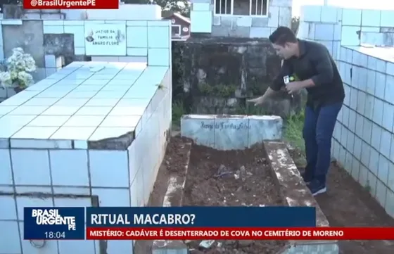 Imagem ilustrativa da imagem Ritual macabro? Corpo de comerciante é encontrado em posição estranha em cemitério