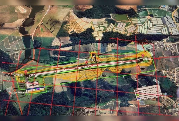 Projeção do aeroporto a ser construído no Alto Caxixe, em Venda Nova do Imigrante: desenvolvimento