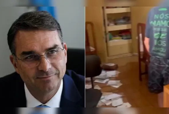 Flávio Bolsonaro afirmou numa rede social que a mãe e os avós foram feitos reféns na própria casa.