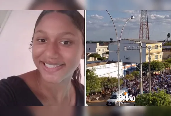 Alícia Valentina (à esquerda) e imagem do velório divulgado pelo blog Sertão