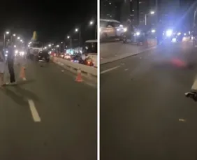 Imagem ilustrativa da imagem Motociclista  morre após colisão no Viaduto Temudo; vítima teve a cabeça decapitada