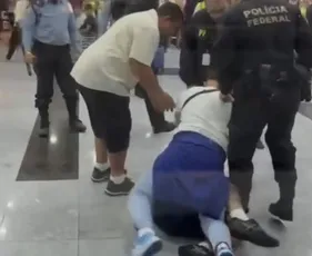 Imagem ilustrativa da imagem Passageiro é preso após depredar área de embarque no Aeroporto do Recife