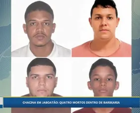 Imagem ilustrativa da imagem Quatro jovens são assassinados em barbearia lotada em Jaboatão