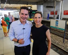 Imagem ilustrativa da imagem Raquel Lyra e Jader Filho anunciam R$ 500 milhões para o Metrô do Recife