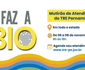 Imagem ilustrativa da imagem TRE-PE realiza mutirão para coleta biométrica e emissão do 1º título