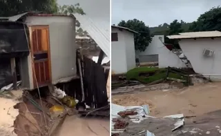 Imagem ilustrativa da imagem Criança desaparece após desabamento de casa provocado por chuva no Norte do ES