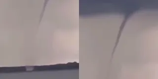 Imagem ilustrativa da imagem Vídeo: Tromba d’água se forma em SC; veja