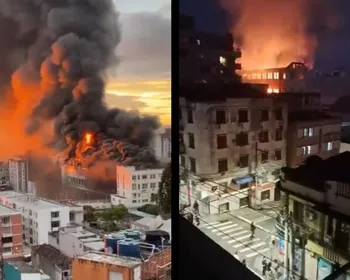 Imagem ilustrativa da imagem Incêndio de grandes proporções atinge colégio em Santa Maria