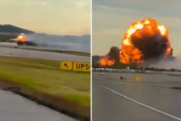 Imagem ilustrativa da imagem Avião de carga pega fogo e explode após decolar de aeroporto nos EUA, matando 9