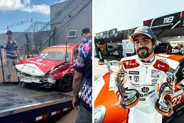 Imagem ilustrativa da imagem Caio Castro sofre acidente de carro durante treino de automobilismo no PR