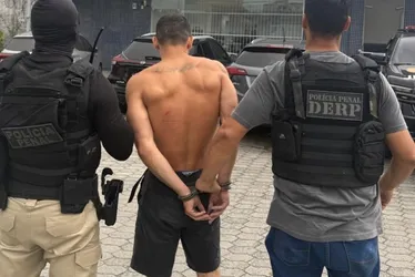 Imagem ilustrativa da imagem Detento que escapou da prisão em 2024 é recapturado pela polícia em Vila Velha