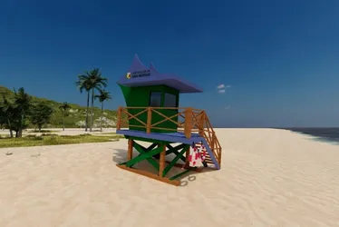 Imagem ilustrativa da imagem Guriri terá postos de salva-vidas inspirados em Miami