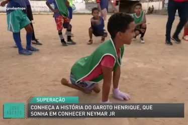 Imagem ilustrativa da imagem Henrique joga futebol com as mãos, sonha com Neymar e recebe vídeo do ídolo