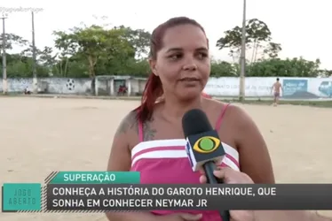 Imagem ilustrativa da imagem Henrique joga futebol com as mãos, sonha com Neymar e recebe vídeo do ídolo