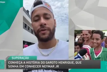 Imagem ilustrativa da imagem Henrique joga futebol com as mãos, sonha com Neymar e recebe vídeo do ídolo