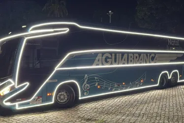 
          Imagem ilustrativa da imagem Papai Noel chega de ônibus iluminado em ação solidária da Águia Branca
          