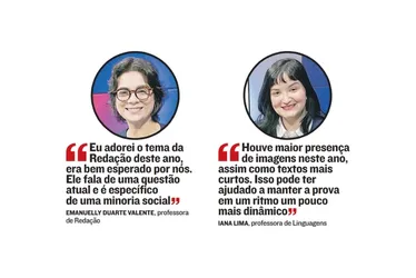 Imagem ilustrativa da imagem Professores analisam primeiro dia de provas do Enem 2025