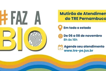 Imagem ilustrativa da imagem TRE-PE realiza mutirão para coleta biométrica e emissão do 1º título