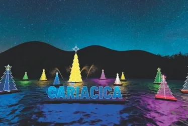 Imagem ilustrativa da imagem Vila de Natal em Cariacica terá deck sobre lago para fotos de árvores flutuantes