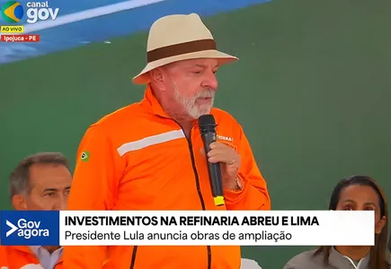 
          Imagem ilustrativa da imagem Lula volta à Refinaria Abreu e Lima e diz que expansão da obra é orgulho do Brasil
          