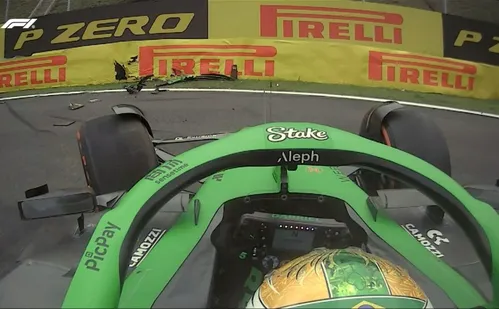 
          Imagem ilustrativa da imagem Bortoleto abandona o GP de Interlagos na primeira volta
          