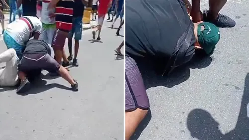 
          Imagem ilustrativa da imagem Cenas de selvageria: imagens registram espancamentos em briga de torcidas no Barro
          