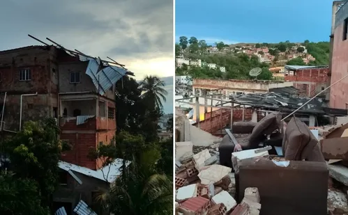 
          Imagem ilustrativa da imagem Chuva atinge municípios, destelha casas e causa alagamentos no ES; veja vídeos
          