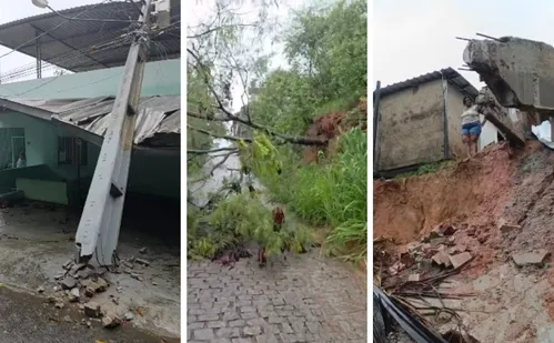 
          Imagem ilustrativa da imagem Chuva causa deslizamentos e deixa família desalojada em cidade do ES
          