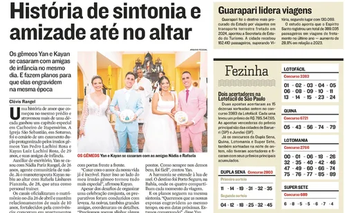 
          Imagem ilustrativa da imagem Em sintonia: gêmeos do ES, que se casaram no mesmo dia, vão ser pais
          