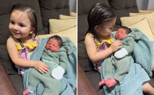 
          Imagem ilustrativa da imagem Menina de 2 anos viraliza ao conhecer o irmão no ES: "Mamãe comprou"
          