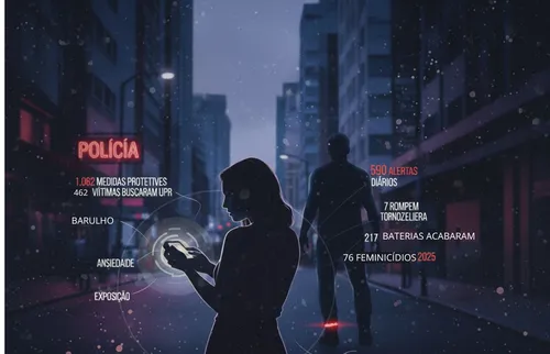 
          Imagem ilustrativa da imagem Menos da metade das mulheres protegidas pela Justiça não pega o rastreador em PE
          