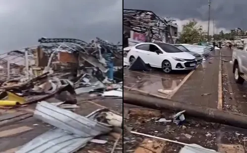 
          Imagem ilustrativa da imagem Passagem de ciclone mata 6 e afeta ao menos 86 cidades do Sul e Sudeste
          