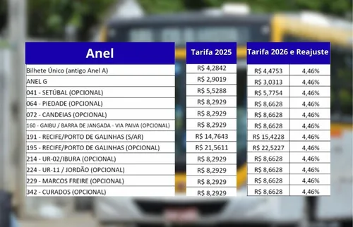 
          Imagem ilustrativa da imagem Passagem de ônibus vai aumentar e afetar 1,8 milhão de pessoas no Grande Recife
          