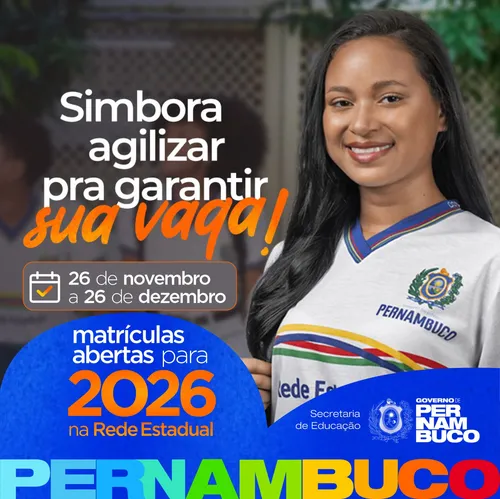 
          Imagem ilustrativa da imagem Pernambuco inicia matrículas para o ano letivo 2026 da rede estadual de ensino
          