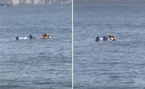 
          Imagem ilustrativa da imagem Piloto é resgatado vivo após paramotor cair no mar no litoral de SP
          