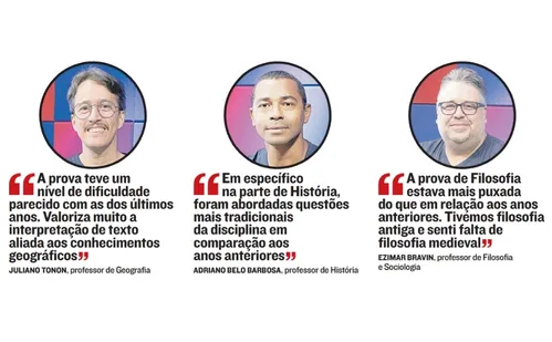 
          Imagem ilustrativa da imagem Professores analisam primeiro dia de provas do Enem 2025
          