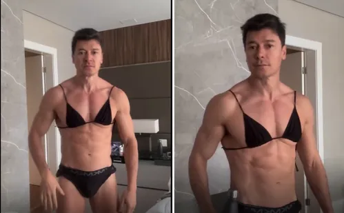 
          Imagem ilustrativa da imagem Rodrigo Faro aparece de biquíni no pós-treino e brinca: 'Manter o foco'
          