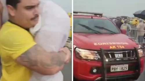 
          Imagem ilustrativa da imagem Raio atinge ato de Nikolas Ferreira e fere mais de 70 pessoas em Brasília
          