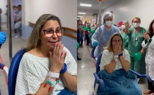 
          Imagem ilustrativa da imagem Técnica de enfermagem sai da UTI e recebe homenagem no Santa Rita
          