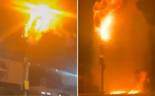 
          Imagem ilustrativa da imagem VÍDEO | Poste pega fogo três horas após inauguração de praça na Serra
          