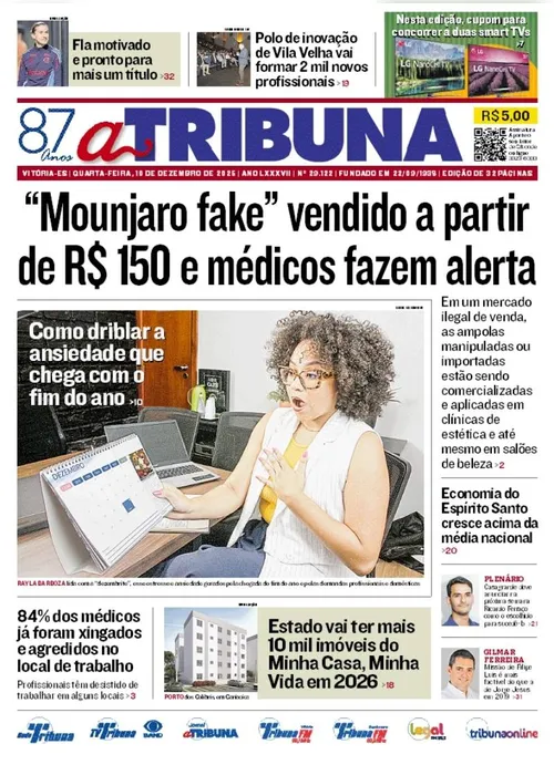 
          Imagem ilustrativa da imagem Confira os destaques do jornal A Tribuna desta quarta-feira
          